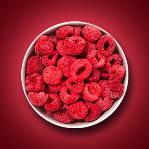 gefriergetrocknete-Himbeeren
