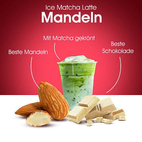 Ice-Matcha-Latte-Mandeln-Zutaten